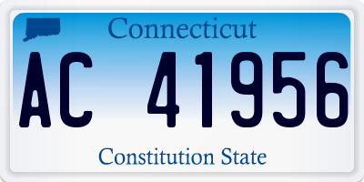 CT license plate AC41956