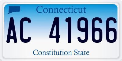 CT license plate AC41966