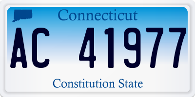 CT license plate AC41977