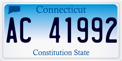 CT license plate AC41992