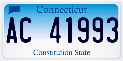 CT license plate AC41993
