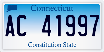 CT license plate AC41997