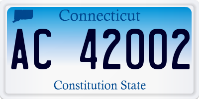 CT license plate AC42002