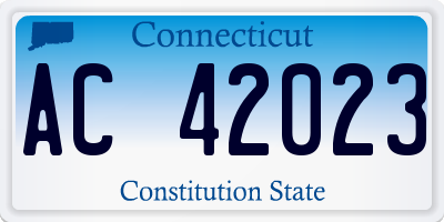 CT license plate AC42023