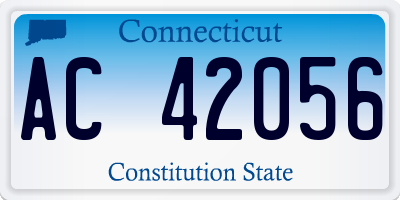 CT license plate AC42056