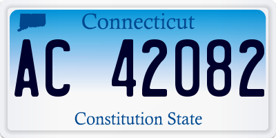 CT license plate AC42082