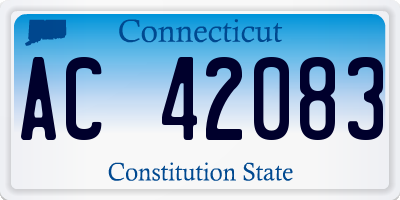 CT license plate AC42083