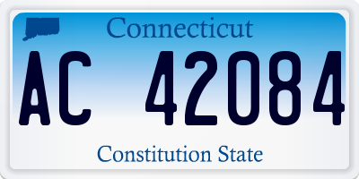 CT license plate AC42084