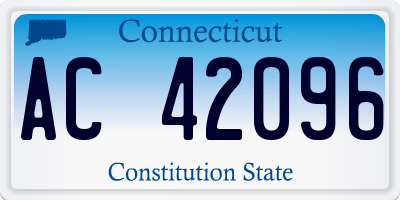 CT license plate AC42096