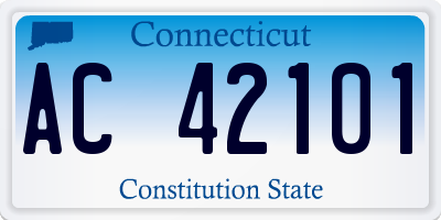 CT license plate AC42101