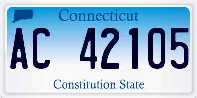 CT license plate AC42105