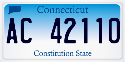CT license plate AC42110