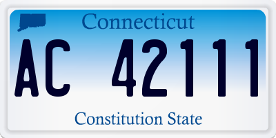 CT license plate AC42111