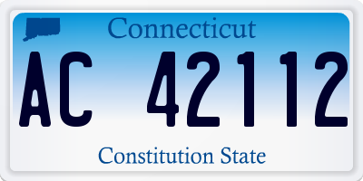 CT license plate AC42112