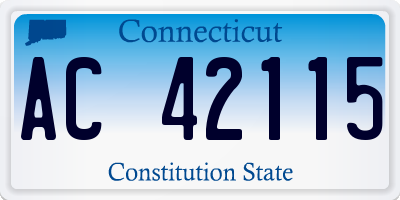 CT license plate AC42115