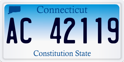 CT license plate AC42119