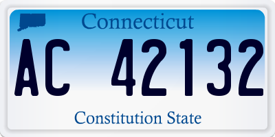 CT license plate AC42132