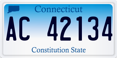 CT license plate AC42134