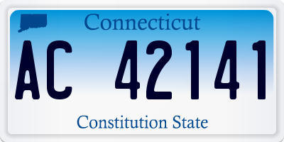 CT license plate AC42141
