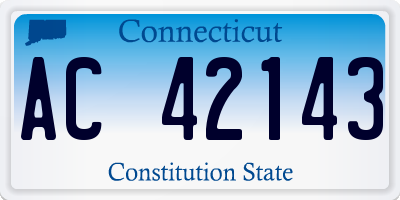 CT license plate AC42143