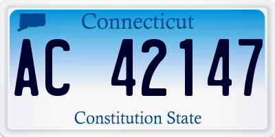 CT license plate AC42147