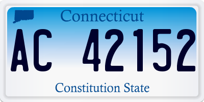CT license plate AC42152