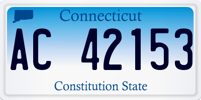 CT license plate AC42153