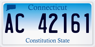 CT license plate AC42161