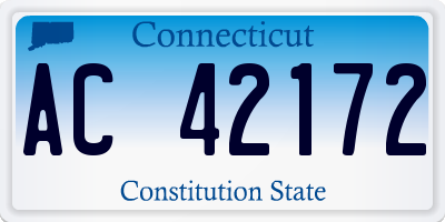 CT license plate AC42172