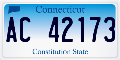 CT license plate AC42173