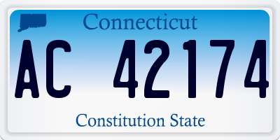 CT license plate AC42174