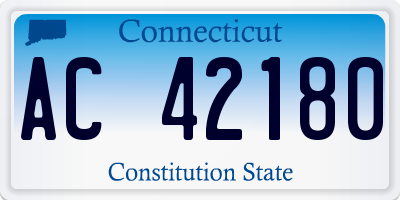 CT license plate AC42180