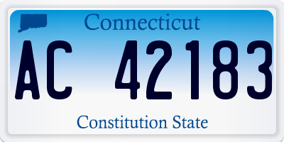 CT license plate AC42183