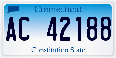 CT license plate AC42188