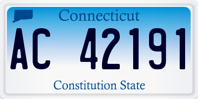 CT license plate AC42191