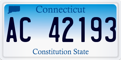 CT license plate AC42193