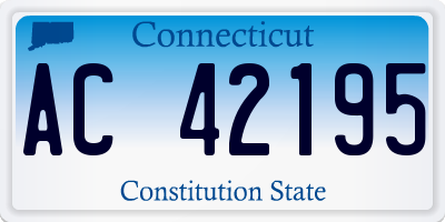 CT license plate AC42195