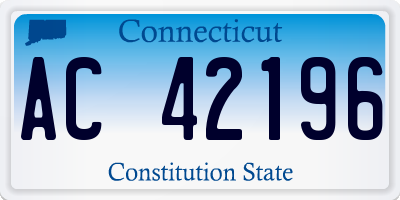 CT license plate AC42196