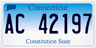 CT license plate AC42197