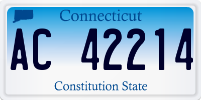 CT license plate AC42214