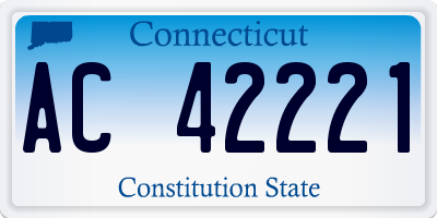 CT license plate AC42221