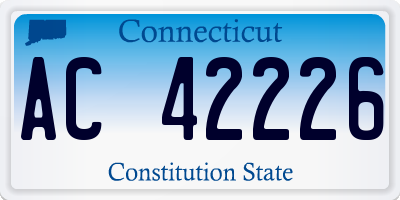 CT license plate AC42226