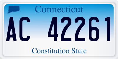 CT license plate AC42261