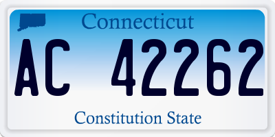 CT license plate AC42262