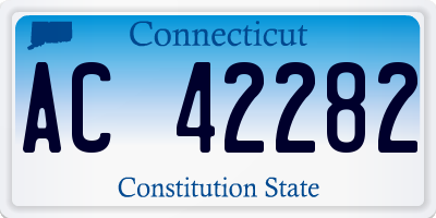 CT license plate AC42282