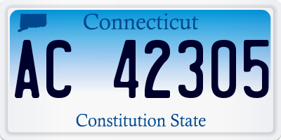 CT license plate AC42305