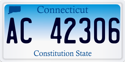 CT license plate AC42306