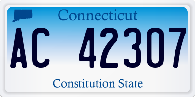 CT license plate AC42307