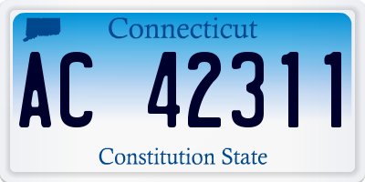 CT license plate AC42311