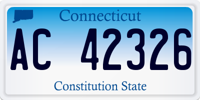 CT license plate AC42326